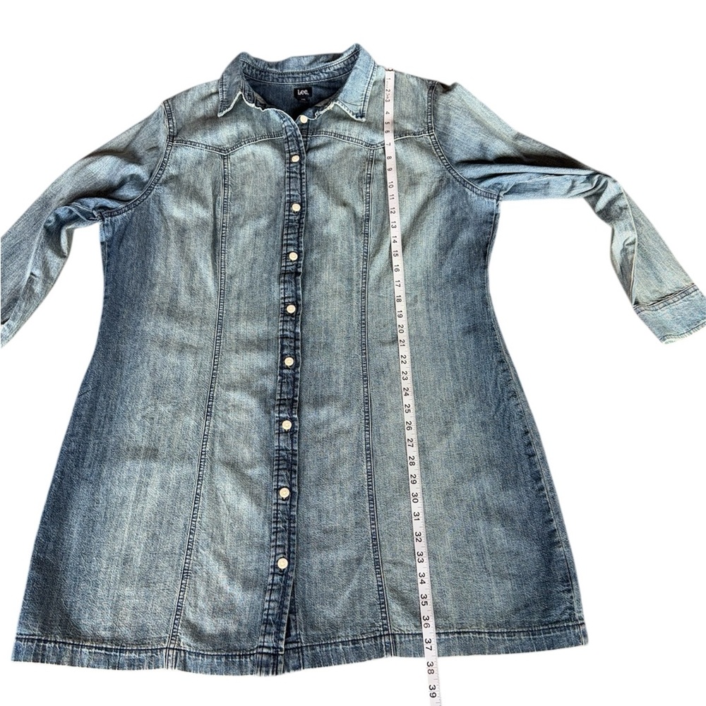 Lee Women's Heritage Western Denim Dress Button Front Size XXL - Picture 7 of 8